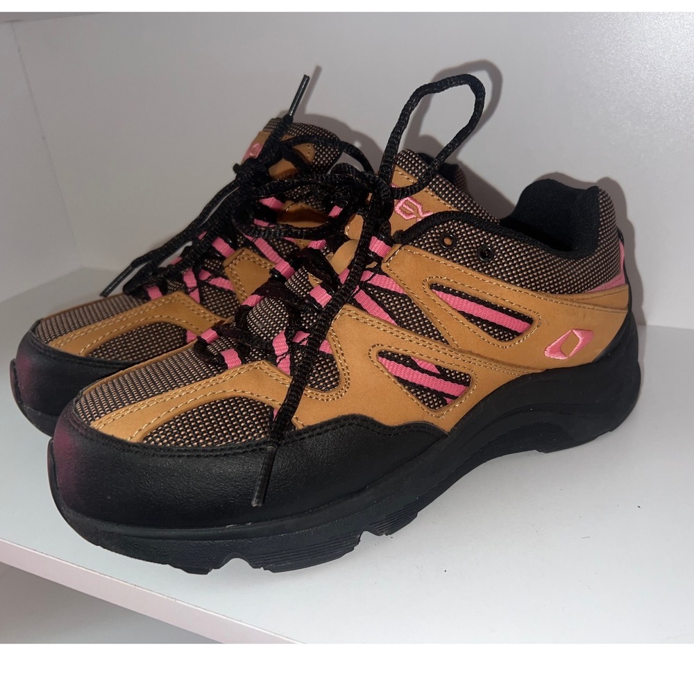 Apex V752 Womens Sierra Trail Runner Shoes Brown Black Pink Wide Size 7.5